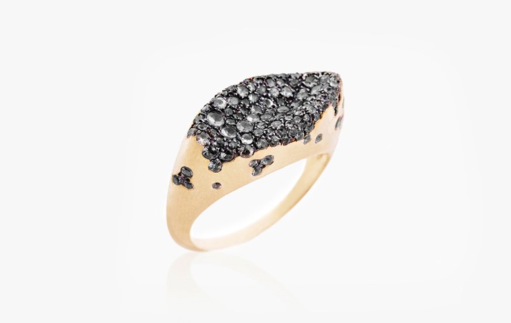 BABY MALAK ORIGINAL CAVIAR MARQUISE RING